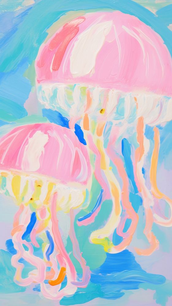 Jellyfish backgrounds abstract painting.