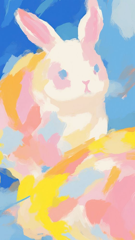Rabbit painting art backgrounds.