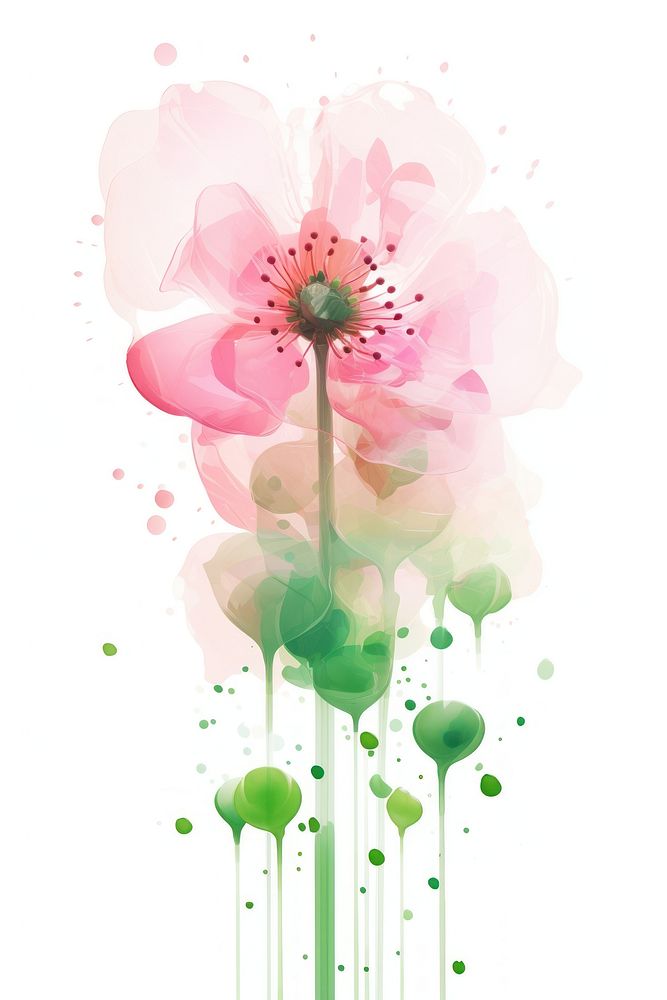 Flower abstract painting drawing.