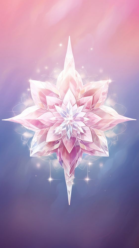 Crystal star pattern flower plant. | Free Photo Illustration - rawpixel