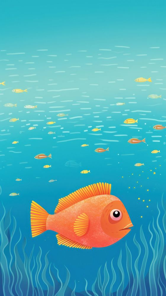 Cute fish in the ocean outdoors animal nature.