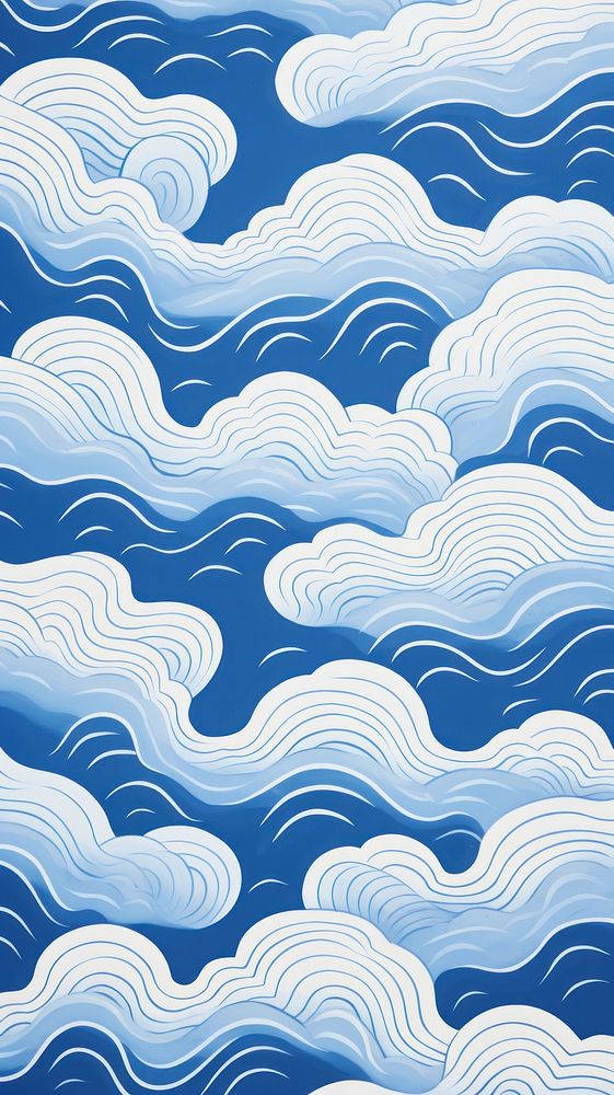 Chinese seamless blue and white outdoors pattern nature.
