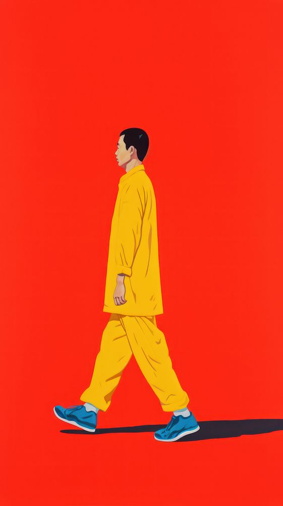 Chinese man adult standing footwear.