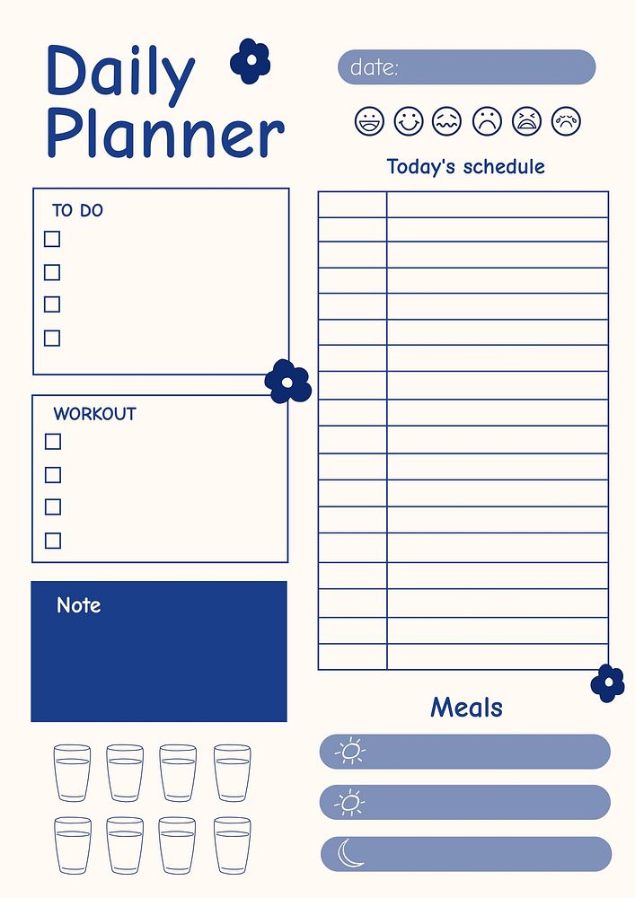 Daily  planner template design