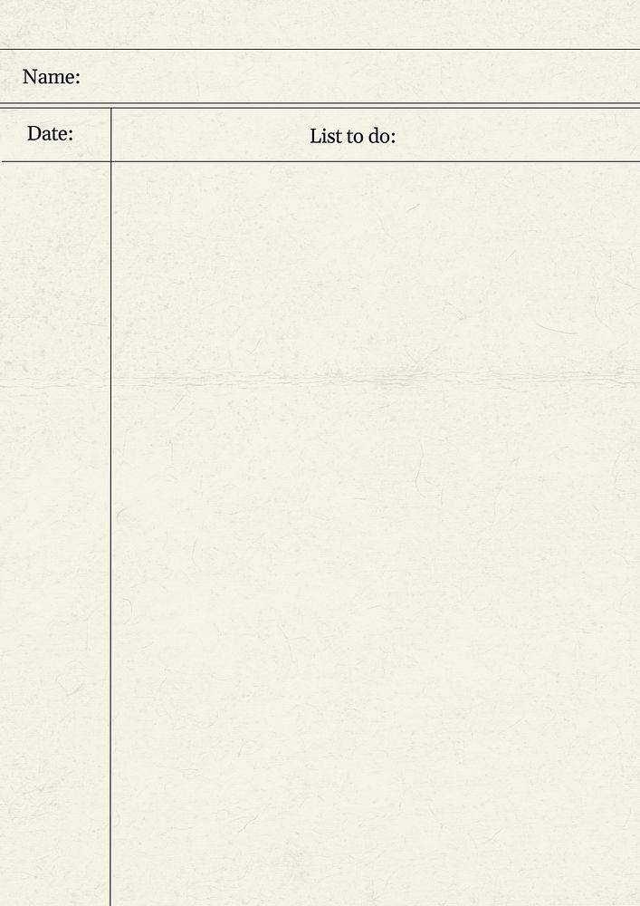 To do list planner template design