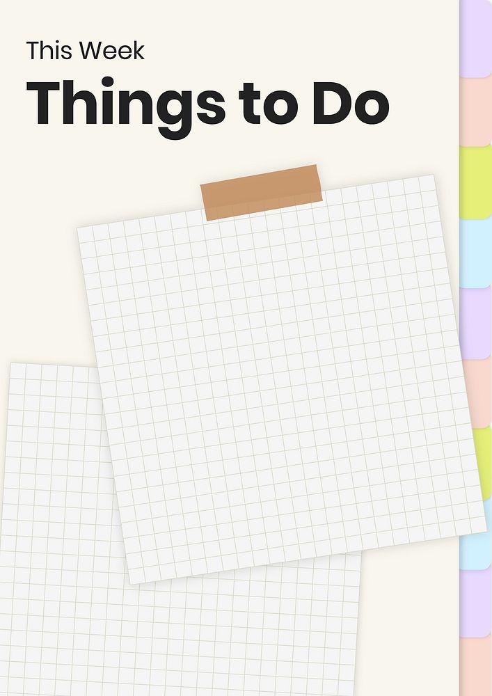 Things to do planner template design