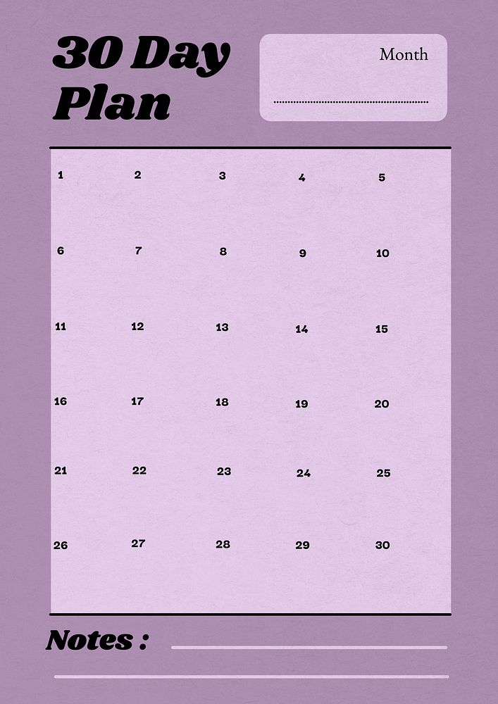 monthly-plan-planner-template-design-free-photo-rawpixel