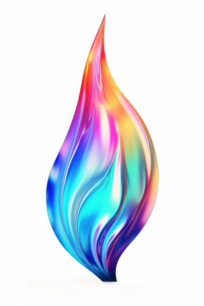 A fire icon iridescent white background accessories creativity.