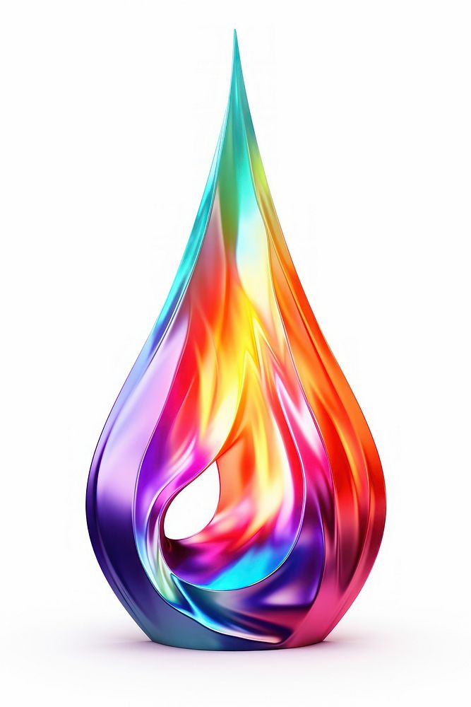A fire icon iridescent white background accessories creativity.