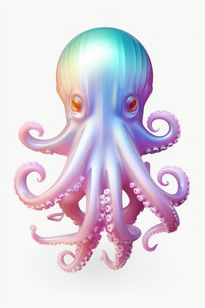 A Octopus icon iridescent octopus animal invertebrate.
