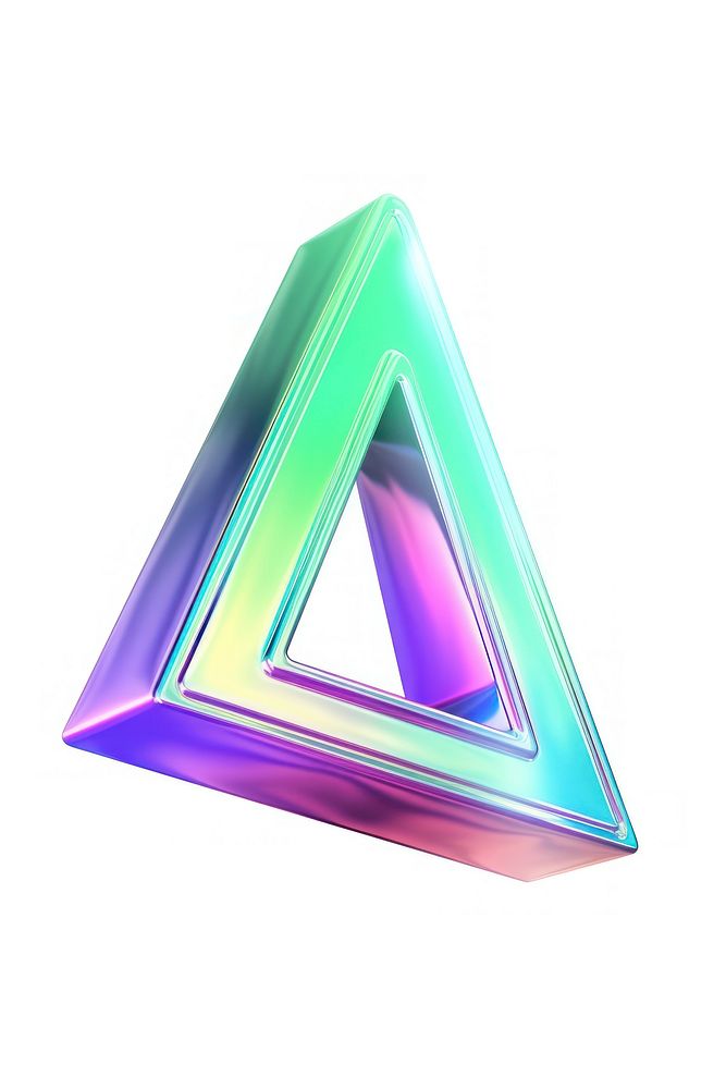 A money icon iridescent white background abstract triangle.