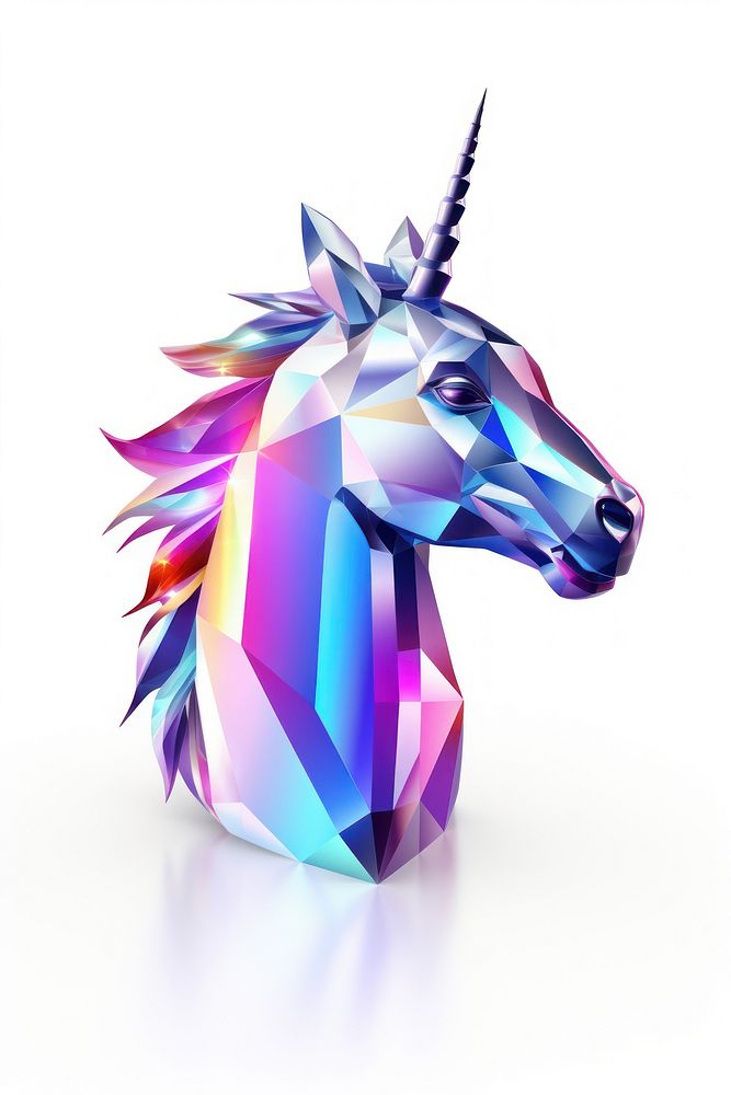 A Unicorn icon iridescent animal mammal art.