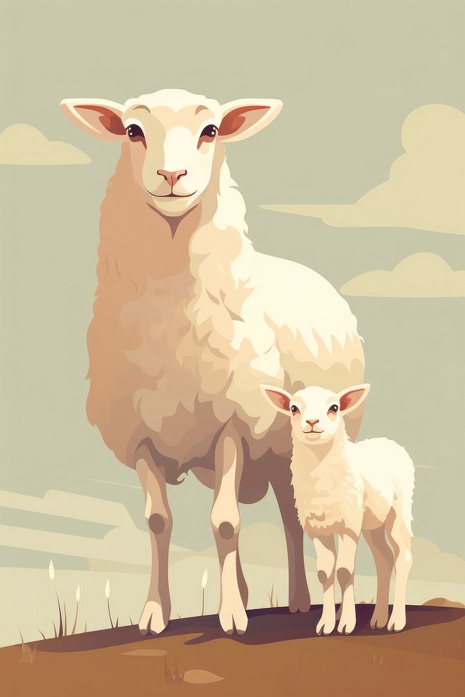 Sheep and lamb livestock animal mammal.