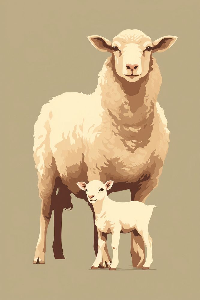 Sheep and lamb livestock animal mammal.