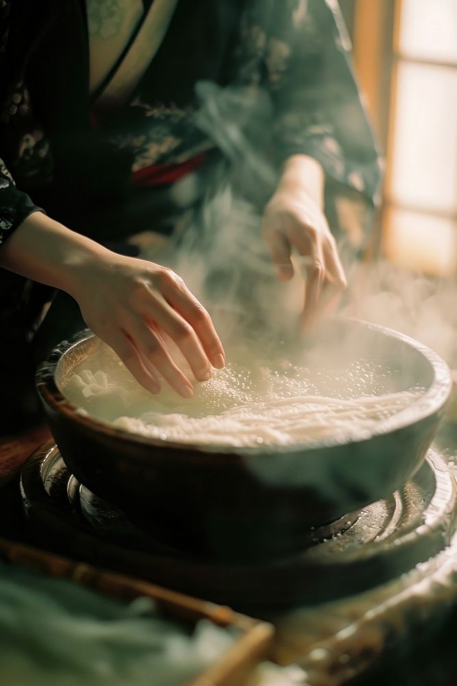 A woman making shushi cooking adult food.