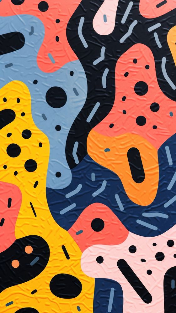 Hint of memphis pattern backgrounds textured painting. AI generated Image by rawpixel.