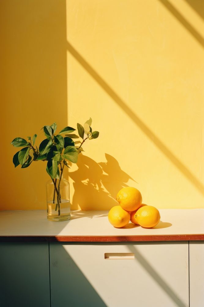 A kitchen grapefruit lemon plant.