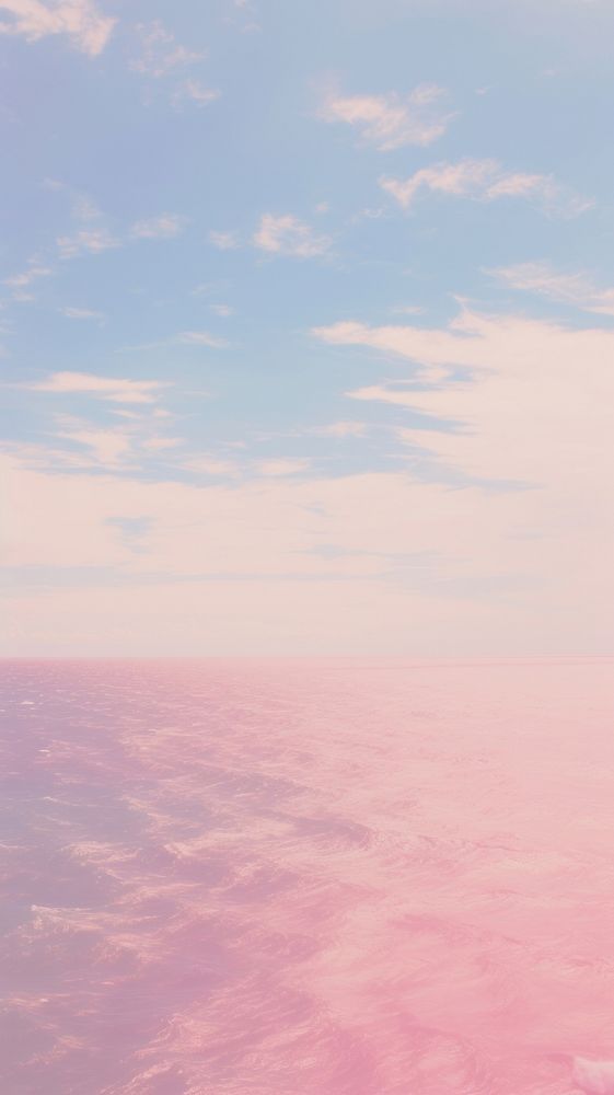 Pink ocean backgrounds landscape outdoors. AI generated Image by rawpixel.
