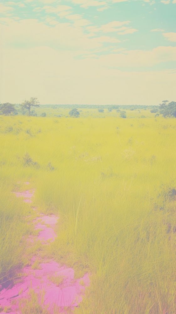 Savanna grassland outdoors horizon nature. AI generated Image by rawpixel.