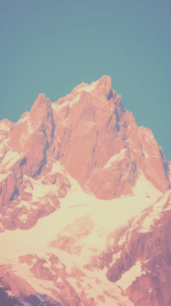 Snow mountain landscape outdoors nature. AI generated Image by rawpixel.