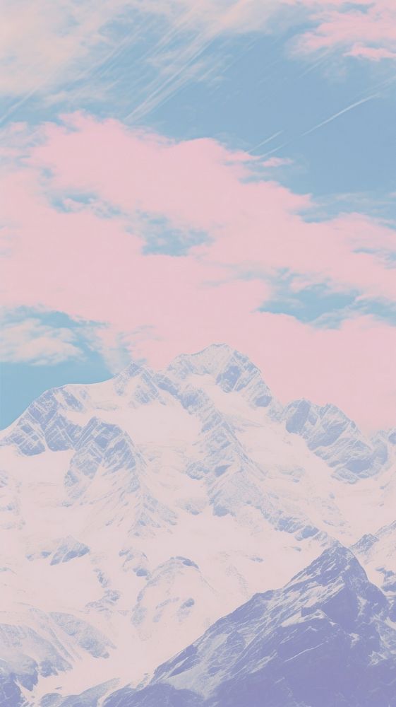 Snow mountain backgrounds landscape outdoors. AI generated Image by rawpixel.