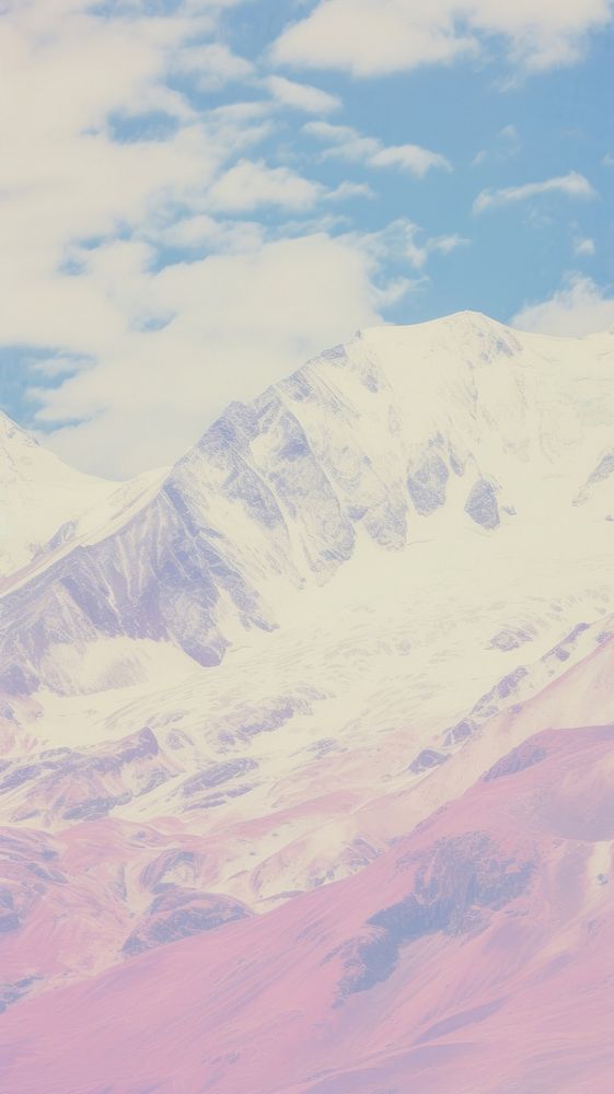 Snow mountain landscape backgrounds outdoors. AI generated Image by rawpixel.