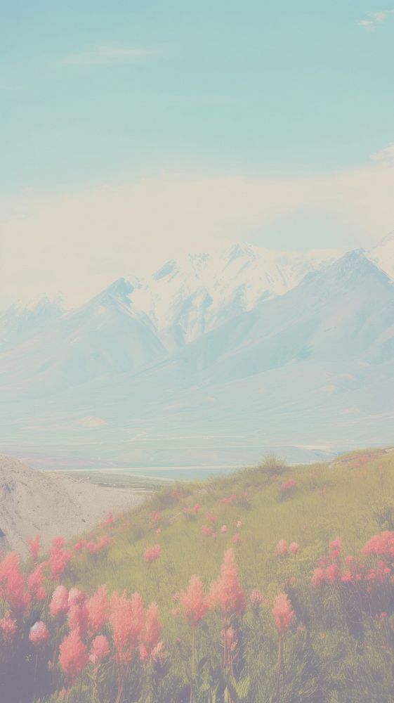 Spring landscape mountain grassland. AI generated Image by rawpixel.