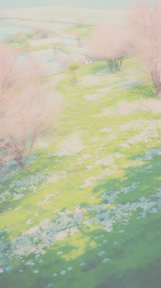 SPRING land backgrounds landscape. AI generated Image by rawpixel.