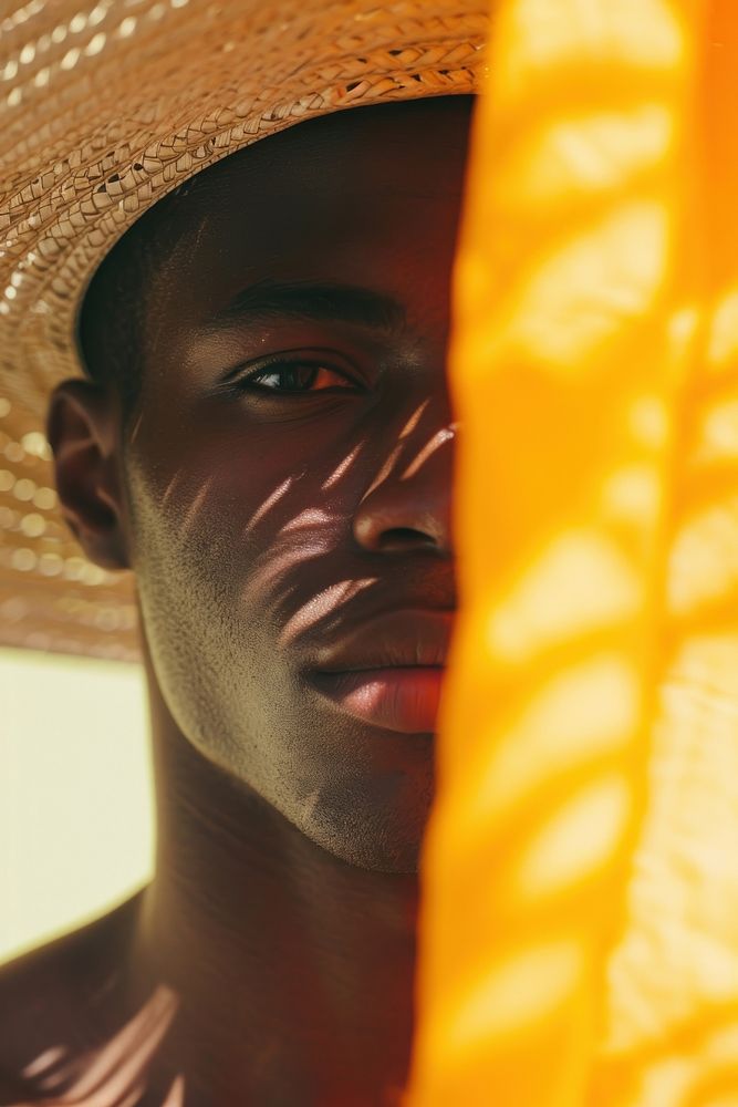 A stylist mixed race american-african man photography portrait summer.