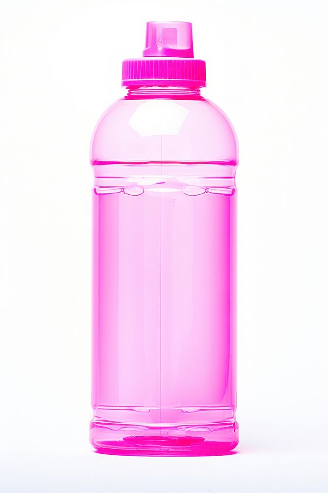 Water bottle plastic pink white background. AI generated Image by rawpixel.