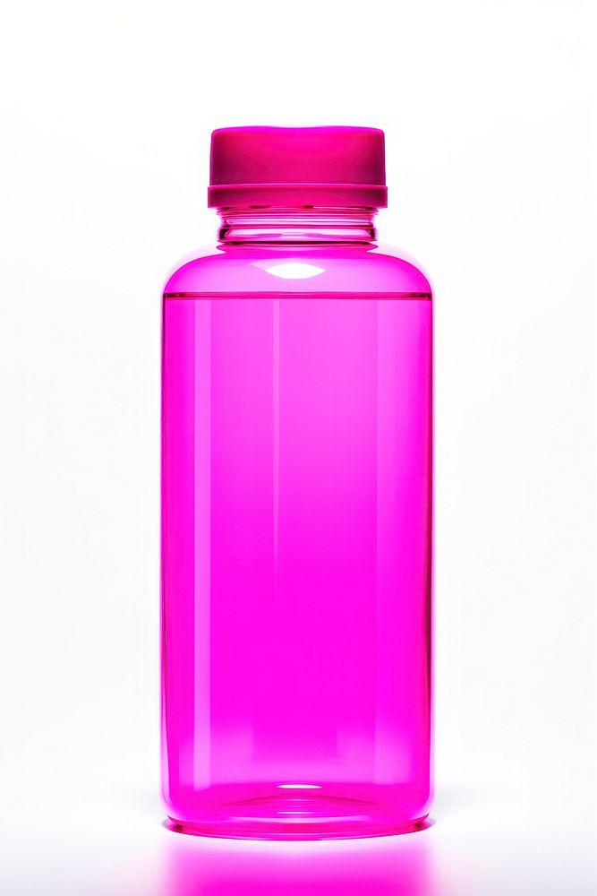 Water bottle pink white background laboratory. AI generated Image by rawpixel.
