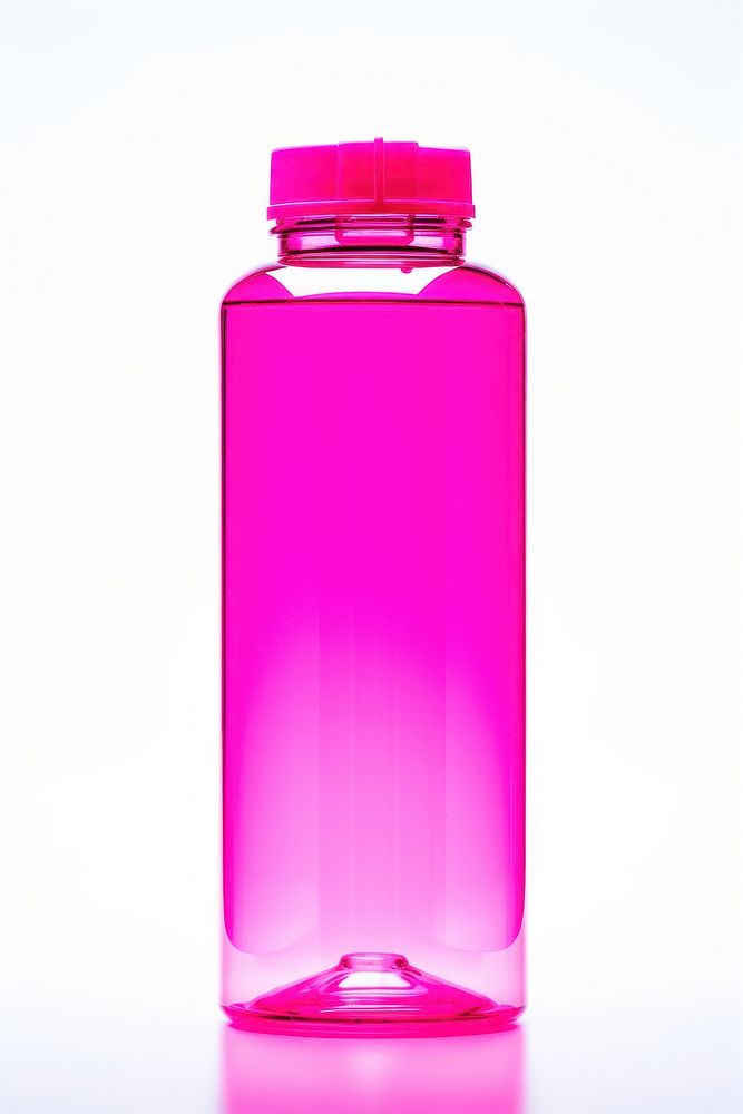 Water bottle pink white background laboratory. AI generated Image by rawpixel.