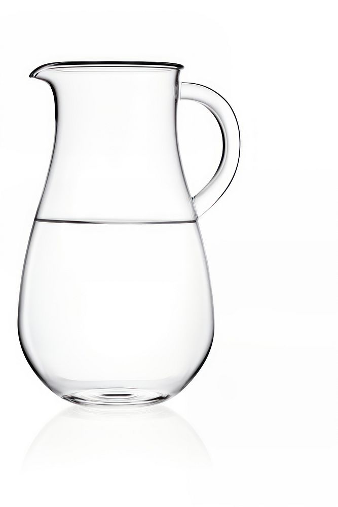 Carafe of water with crok top lid transparent glass jug.