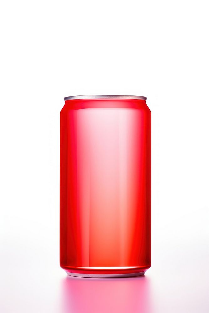 Soda can red white background refreshment.