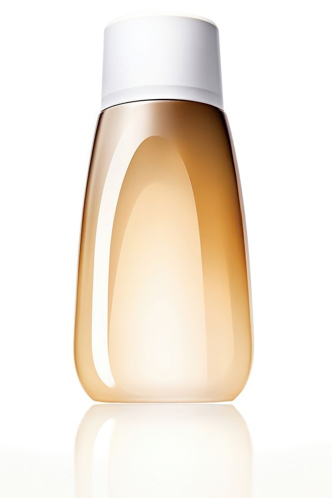 Shampoo bottle in tea color white background refreshment simplicity.