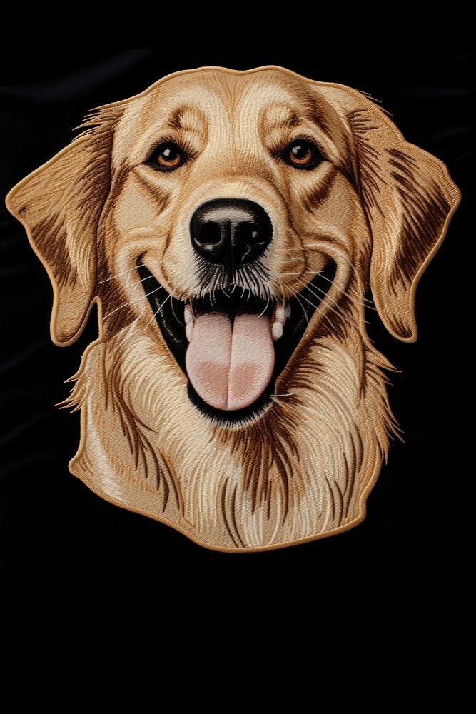 Happy golden retriever animal mammal dog. AI generated Image by rawpixel.