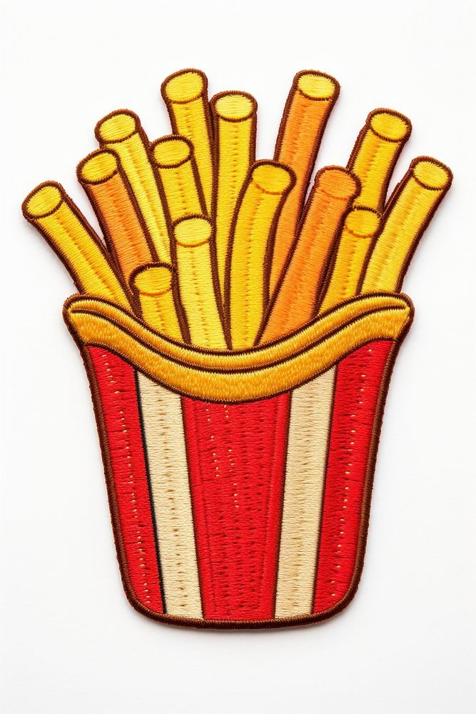 French fries yellow food red. AI generated Image by rawpixel.