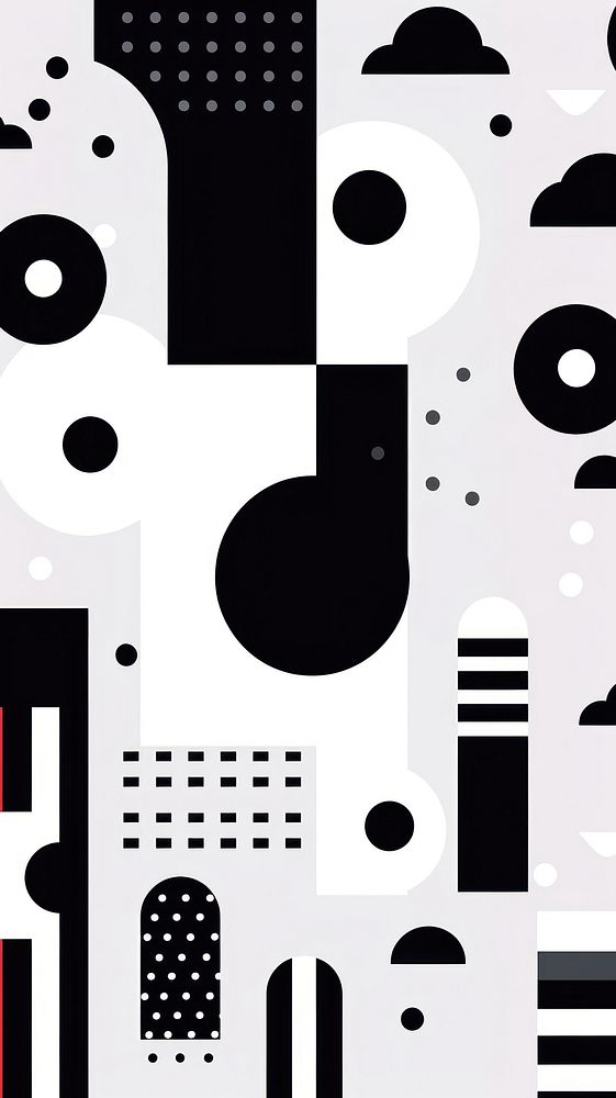 Black and white memphis pattern graphics backgrounds creativity. AI generated Image by rawpixel.