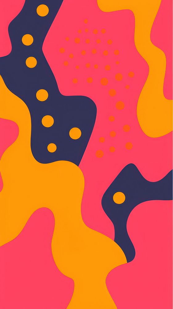 Memphis vibrant pink and orange pattern graphics art backgrounds. AI generated Image by rawpixel.