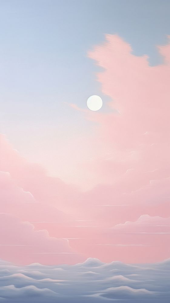 Moon in the air and pastel sky outdoors nature space.
