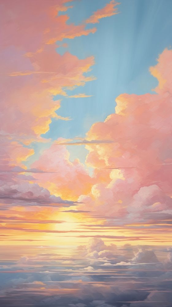 Cloud outdoors painting horizon.