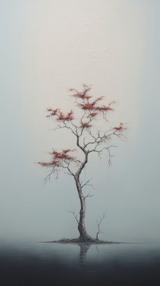 Minimal space tree outdoors painting nature.