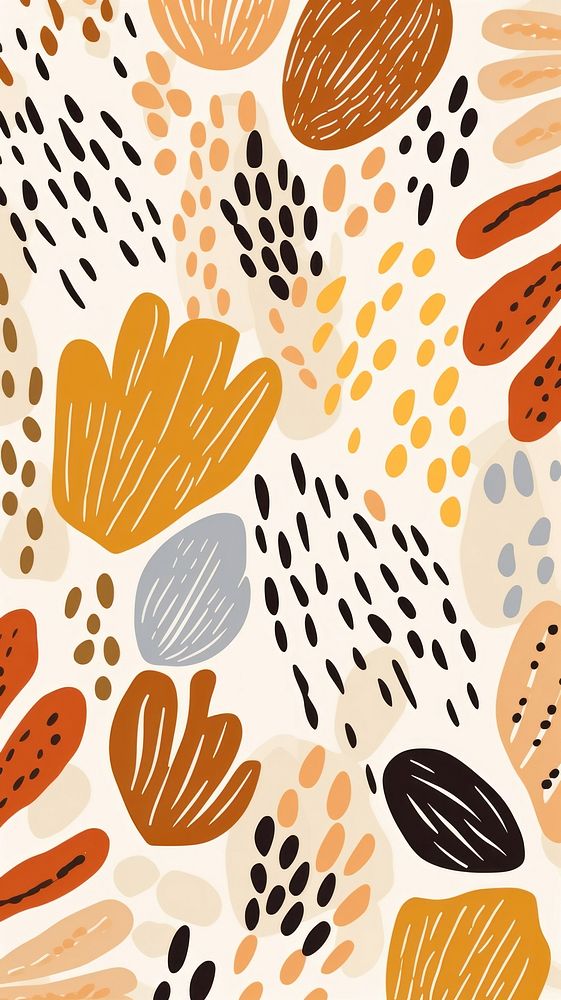Memphis brush stroke botanical pattern art backgrounds creativity. AI generated Image by rawpixel.