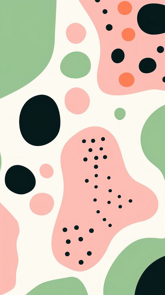 Organic shapes abstract pattern green. AI generated Image by rawpixel.