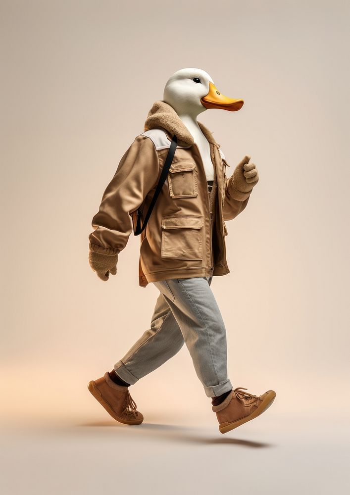 Duck walking animal adult. AI generated Image by rawpixel.