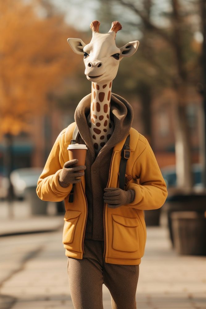 Giraffe animal wildlife portrait. AI generated Image by rawpixel.