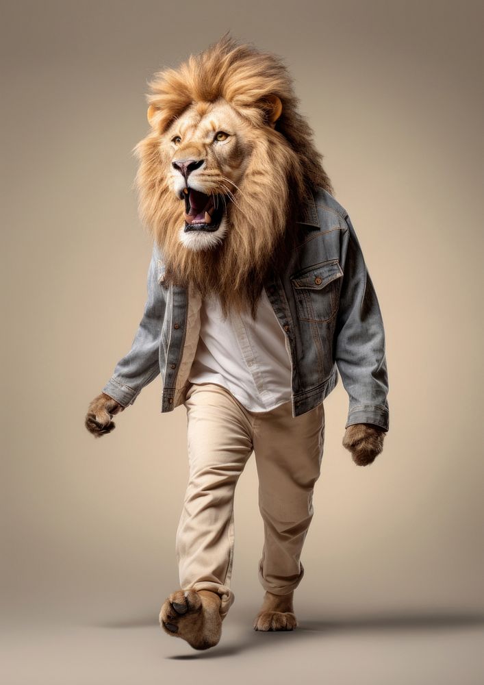 Lion animal mammal representation. AI generated Image by rawpixel.