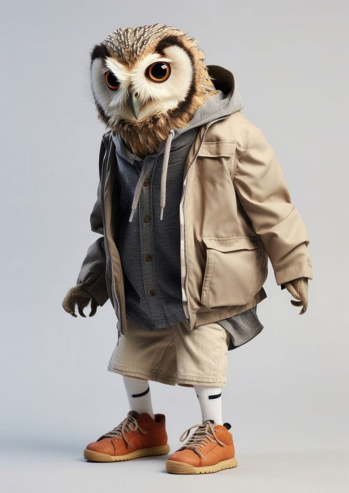 Owl animal coat representation. AI generated Image by rawpixel.