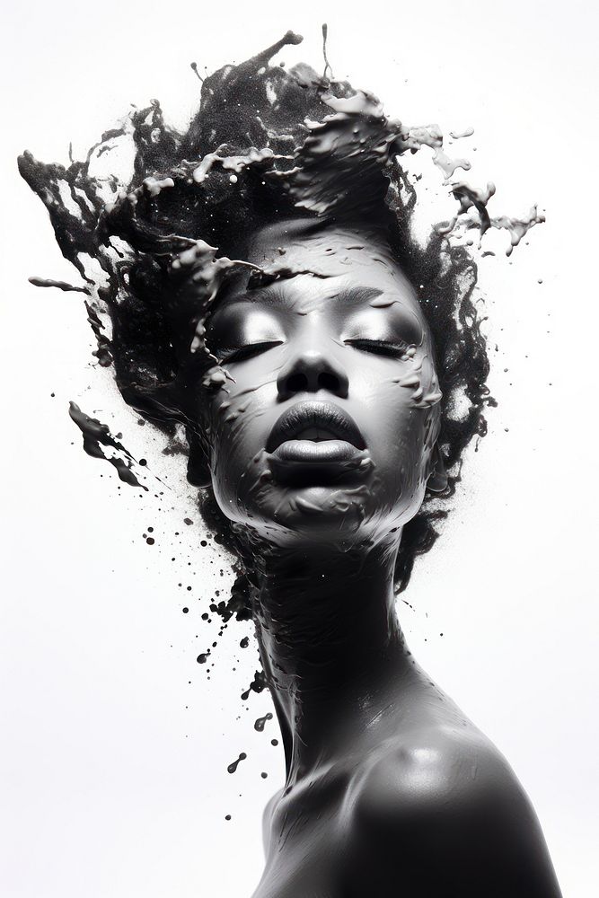 Black woman face portrait photo photography. AI generated Image by rawpixel.