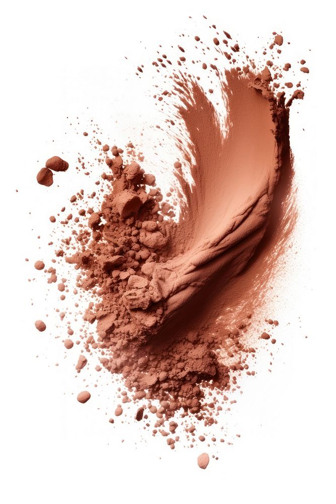 Brown powder white background splattered cosmetics. AI generated Image by rawpixel.